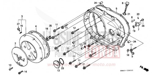 RIGHT CRANKCASE COVER VT1100CJ de 1988